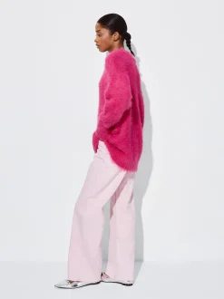 PARFOIS Jersey De Punto Cuello Redondo Fucsia Store