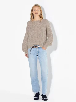 PARFOIS Jersey De Punto Cuello Redondo Beige Cheap
