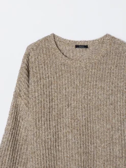 PARFOIS Jersey De Punto Cuello Redondo Beige Cheap