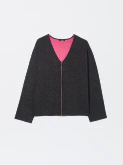PARFOIS Jersey De Punto En Contraste Gris Flash Sale