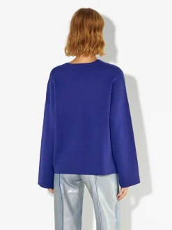 PARFOIS Jersey De Punto En Contraste Azul Clearance