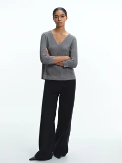 PARFOIS Jersey De Punto Metalizado Gris Store