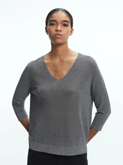 PARFOIS Jersey De Punto Metalizado Gris Store