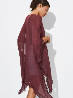 PARFOIS Kaftan Con Flecos Burdeos Outlet