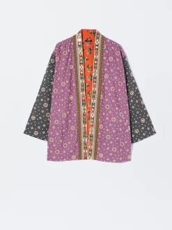 PARFOIS Kimono Abierto Estampado Multicor Flash Sale