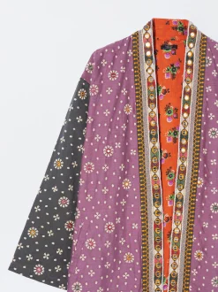PARFOIS Kimono Abierto Estampado Multicor Flash Sale