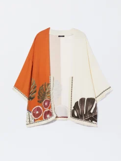 PARFOIS Kimono Abierto Estampado Multicor Hot