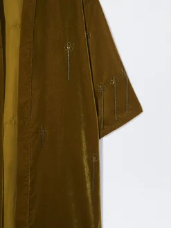 PARFOIS Kimono Con Aplicaciones Marr&oacute;n Shop