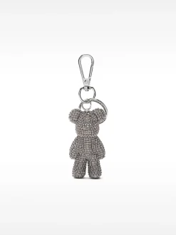 PARFOIS Llavero Oso Con Brillantes Plateado New