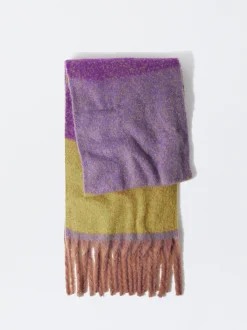 PARFOIS Maxi Bufanda Con Flecos Multicor Discount