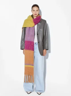 PARFOIS Maxi Bufanda Con Flecos Multicor Discount