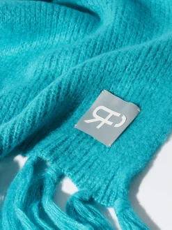 PARFOIS Maxi Bufanda Con Flecos Azul Sale