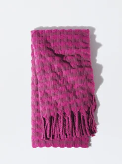 PARFOIS Maxi Bufanda Con Flecos Rosa Store
