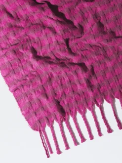 PARFOIS Maxi Bufanda Con Flecos Rosa Store