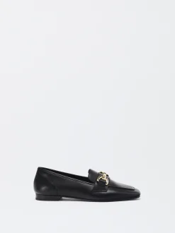 PARFOIS Mocas&iacute;n De Piel Con Hebilla Negro Shop