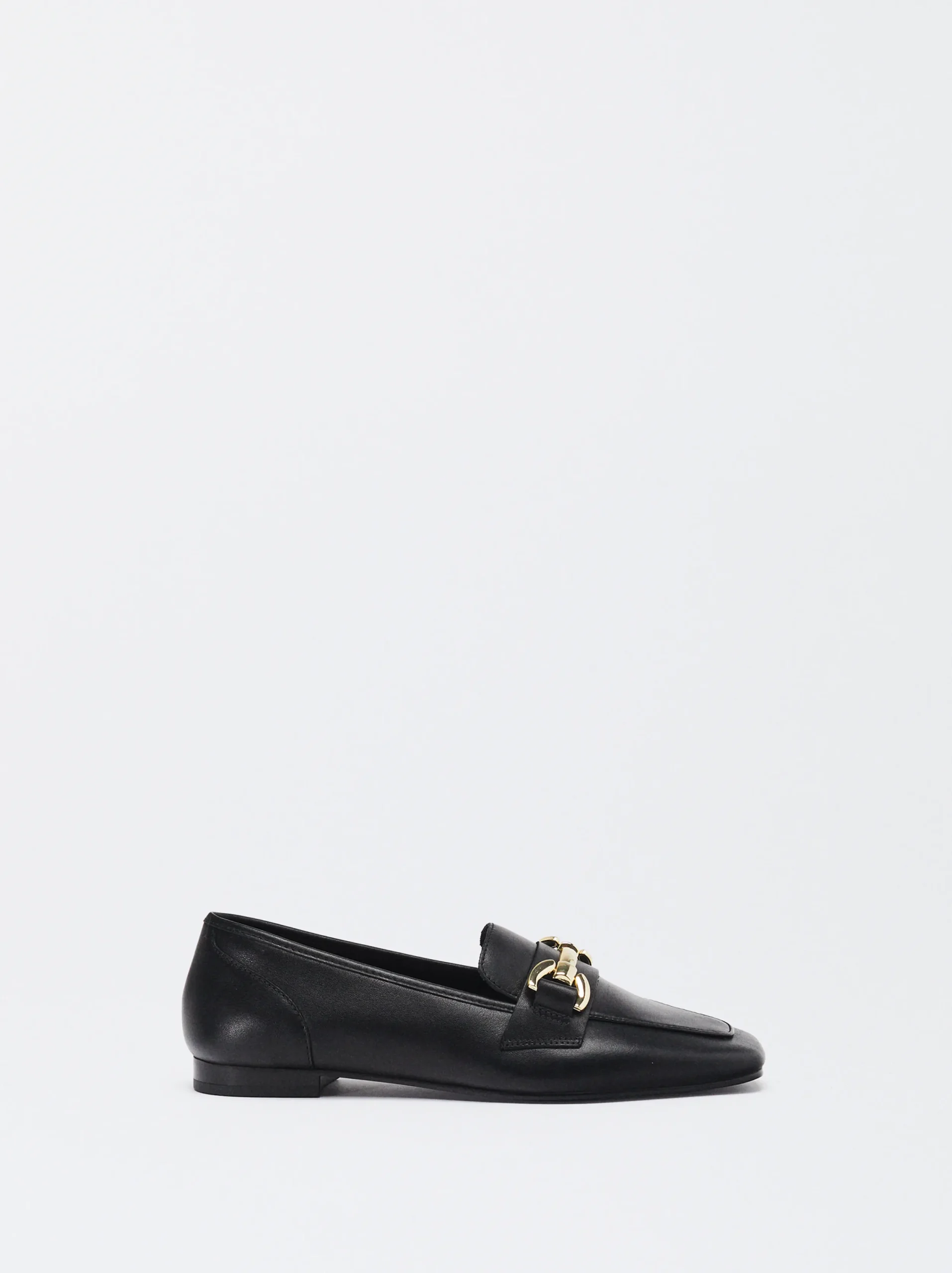 PARFOIS Mocasín De Piel Con Hebilla Negro Shop