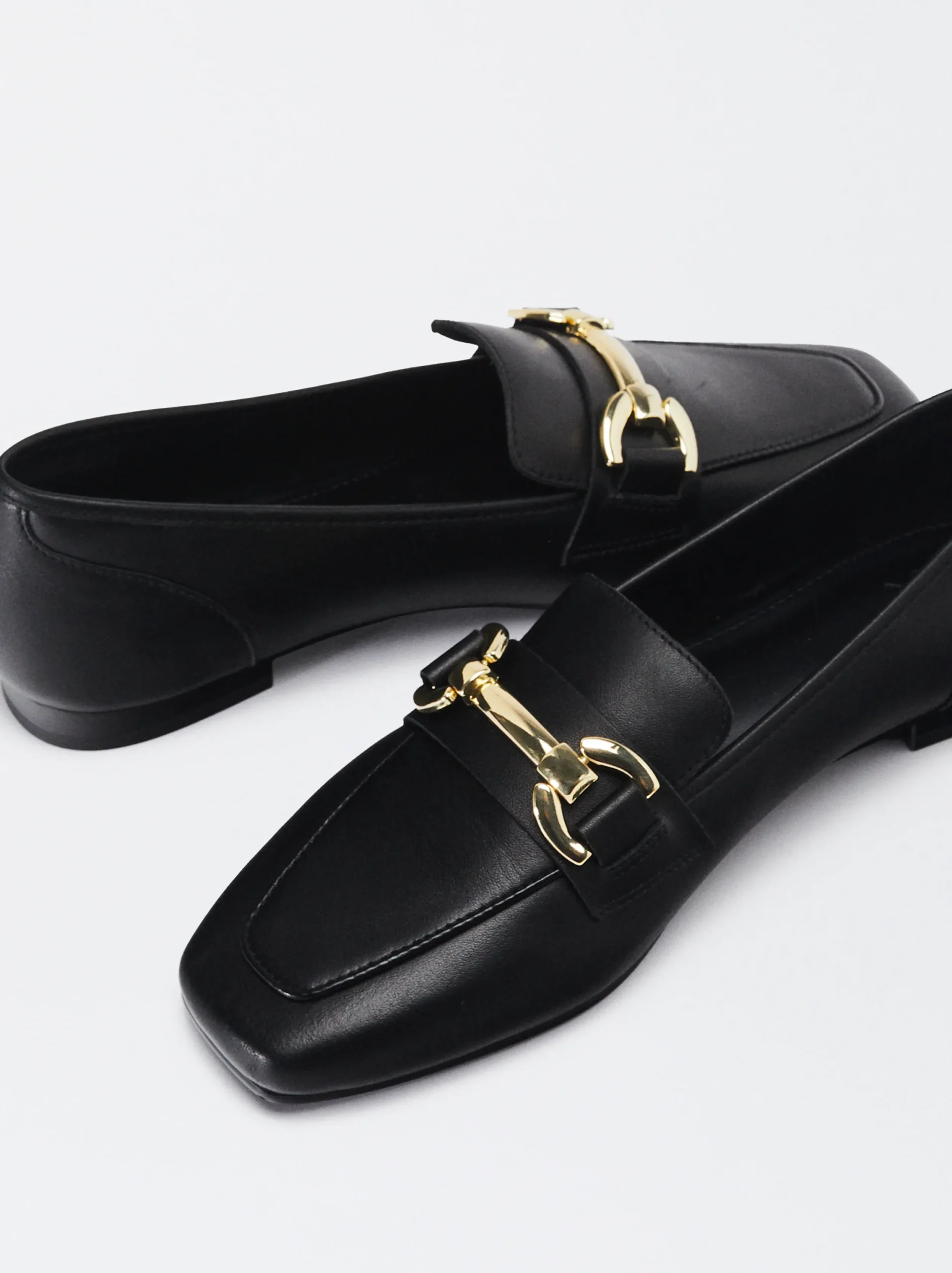 PARFOIS Mocasín De Piel Con Hebilla Negro Shop