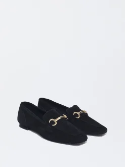 PARFOIS Mocas&iacute;n De Piel Con Hebilla Negro Best