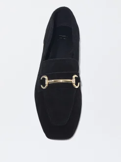 PARFOIS Mocas&iacute;n De Piel Con Hebilla Negro Best