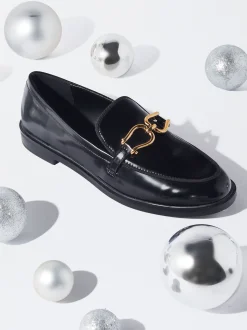 PARFOIS Mocas&iacute;n Plano Hebilla Negro Clearance