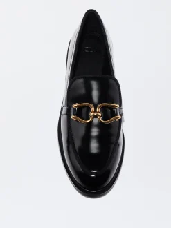 PARFOIS Mocas&iacute;n Plano Hebilla Negro Clearance
