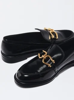 PARFOIS Mocas&iacute;n Plano Hebilla Negro Clearance