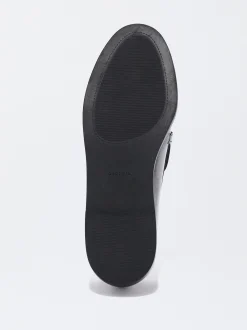 PARFOIS Mocas&iacute;n Plano Hebilla Negro Clearance