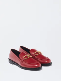 PARFOIS Mocas&iacute;n Plano Hebilla Rojo Sale