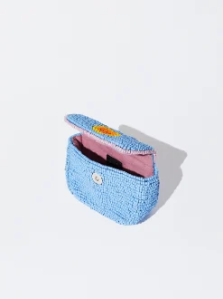 PARFOIS Monedero Con Abalorios Azul Cheap