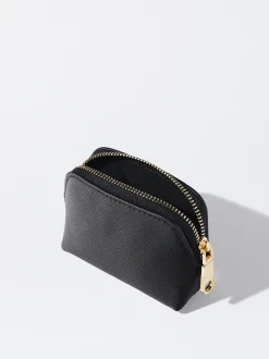 PARFOIS Monedero Con Cremallera Negro Fashion