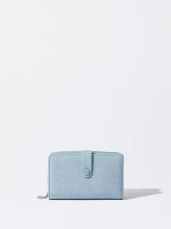PARFOIS Monedero Con Cremallera Azul Cheap