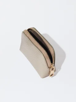PARFOIS Monedero Con Cremallera Plateado Clearance