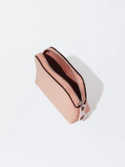 PARFOIS Monedero Con Cremallera Oro Rosa Cheap
