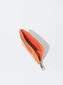 PARFOIS Monedero Con Tarjetero Naranja New