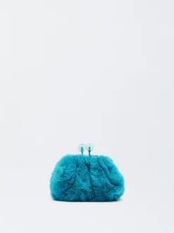 PARFOIS Monedero En Pelo Azul Sale