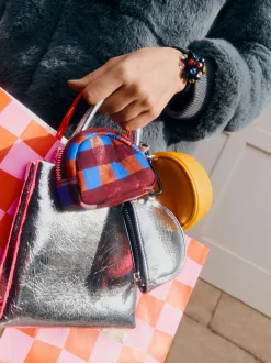 PARFOIS Monedero Metalizado Plateado Best Sale