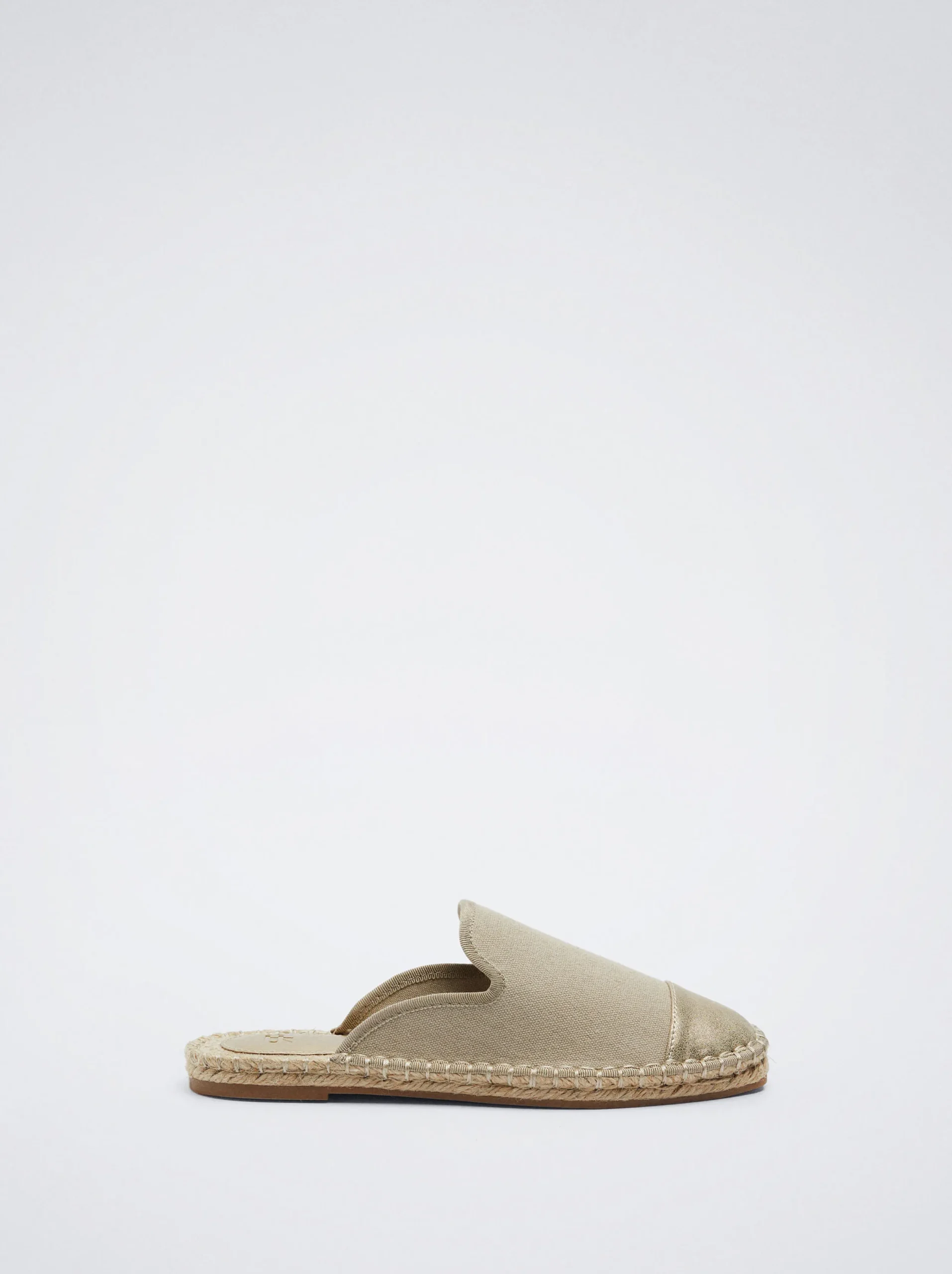 PARFOIS Mules Yute Bicolor Dorado Outlet