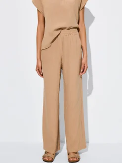 PARFOIS Pantal&oacute;n Algod&oacute;n Con Estructura Marr&oacute;n Cheap