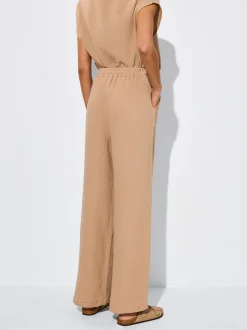 PARFOIS Pantal&oacute;n Algod&oacute;n Con Estructura Marr&oacute;n Cheap