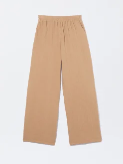 PARFOIS Pantal&oacute;n Algod&oacute;n Con Estructura Marr&oacute;n Cheap