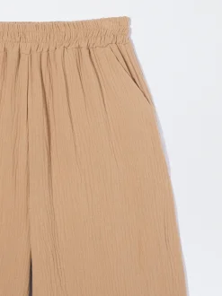 PARFOIS Pantal&oacute;n Algod&oacute;n Con Estructura Marr&oacute;n Cheap