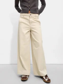 PARFOIS Pantal&oacute;n Ancho De Algod&oacute;n Crudo Discount