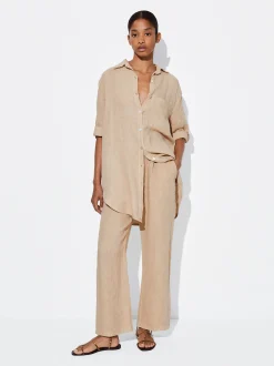 PARFOIS Pantal&oacute;n Ancho Lino Crudo Cheap