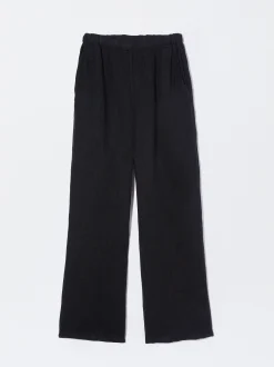 PARFOIS Pantal&oacute;n Ancho Lino Negro Hot