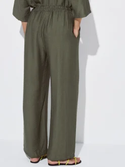 PARFOIS Pantalón Cintura Elástica Caqui Store