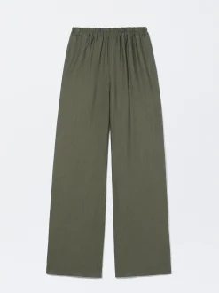 PARFOIS Pantalón Cintura Elástica Caqui Store