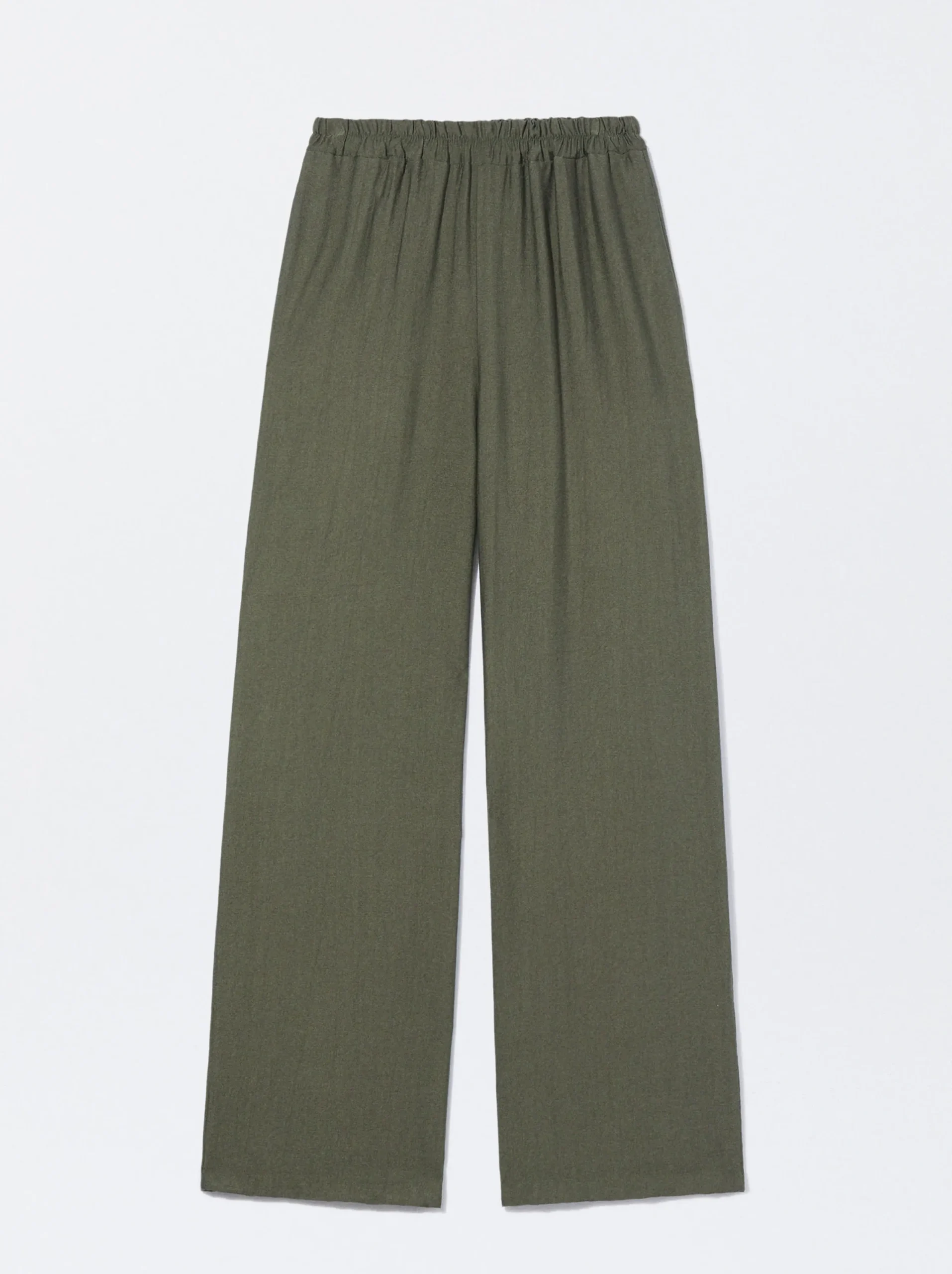 PARFOIS Pantalón Cintura Elástica Caqui Store