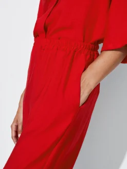 PARFOIS Pantal&oacute;n Cintura El&aacute;stica Rojo Store