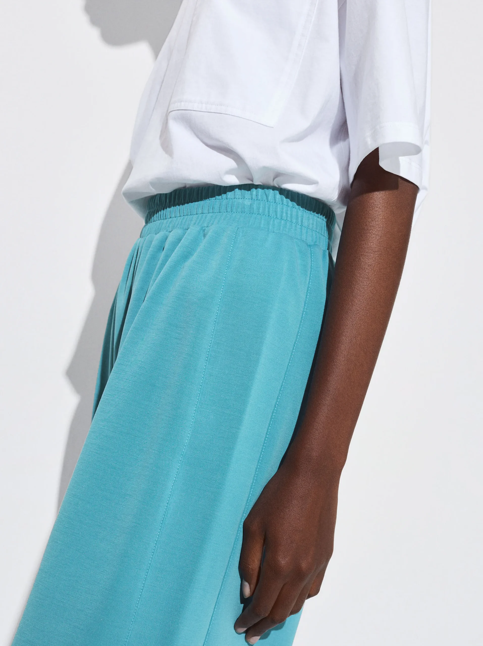 PARFOIS Pantalón Cintura Elástica Azul Cheap
