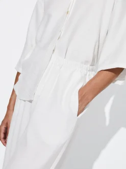 PARFOIS Pantal&oacute;n Cintura El&aacute;stica Blanco Hot